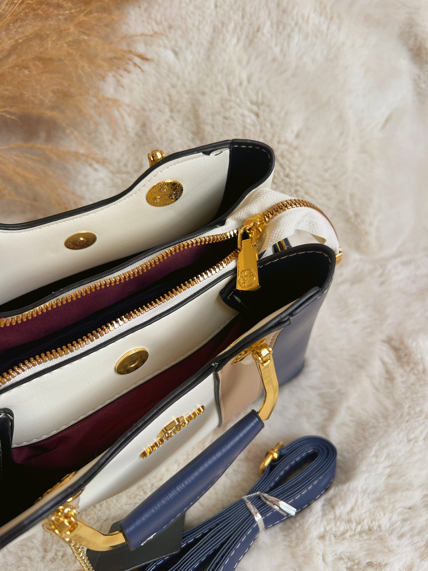Sac "Vega" - Blanc/Bleu/Beige