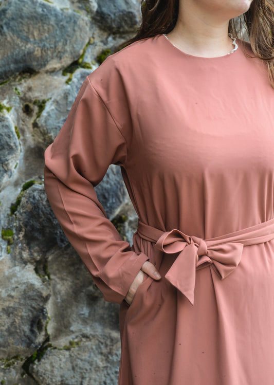 Abaya longue - terracotta