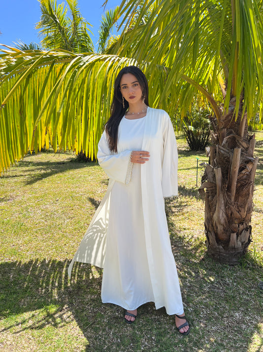 Kimono Céleste - Blanc satinée