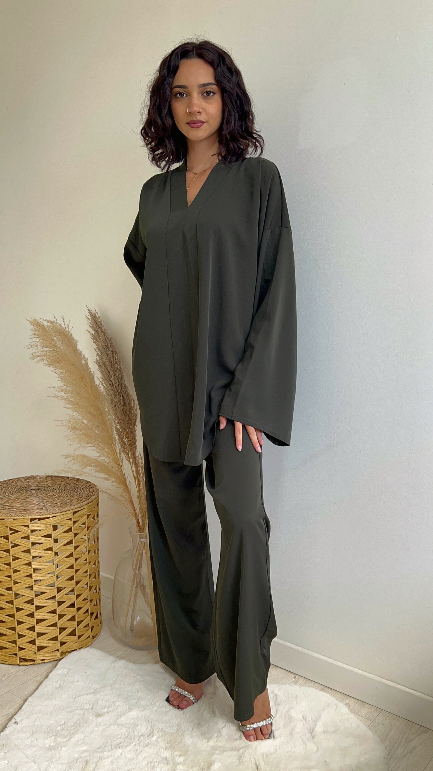 Complet douce brume - Vert kaki