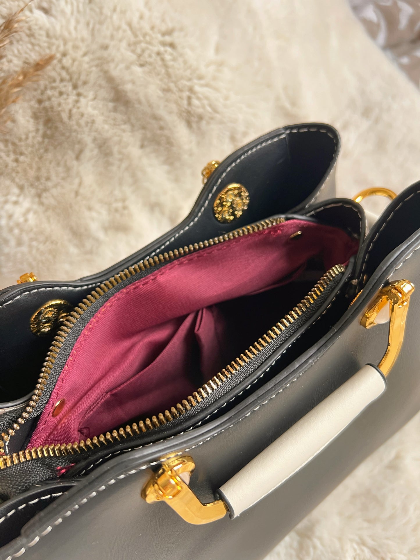 Sac "Vega" - Noir/Beige/Blanc