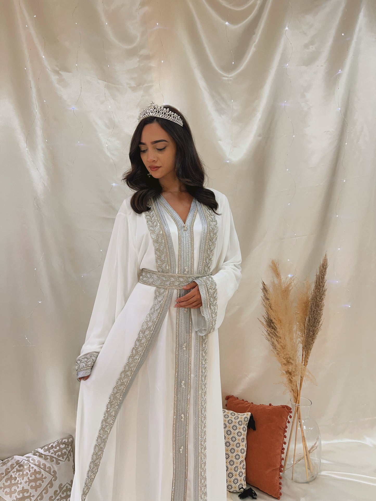 Caftan Sayyida - Blanc & Argenté