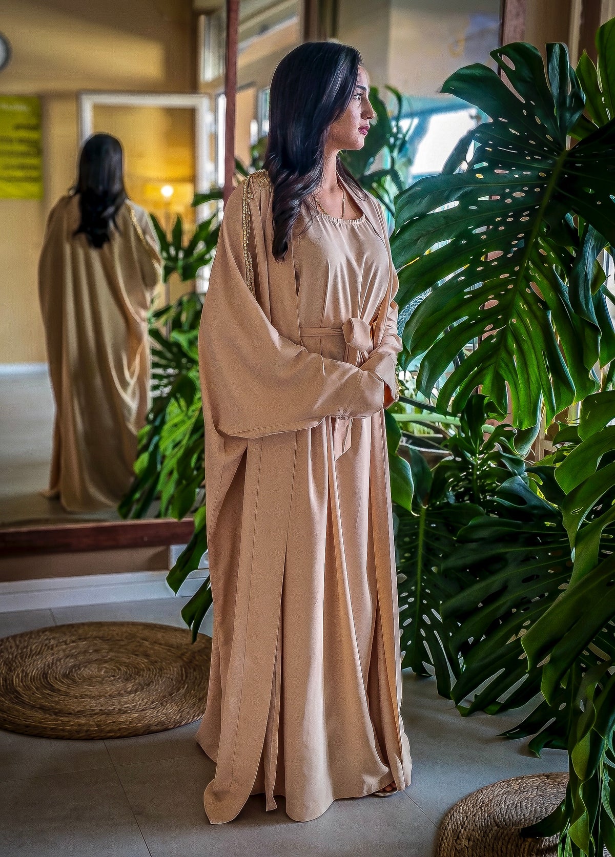 Kimono et sous robe - beige