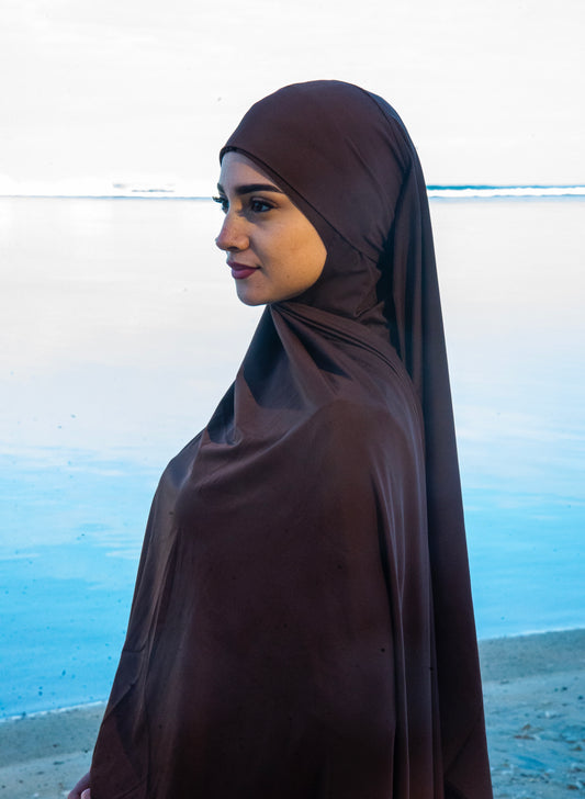 Burkini long - Marron chocolat
