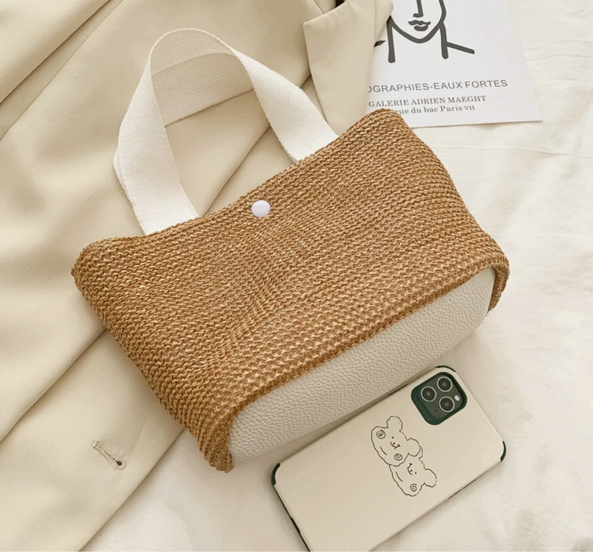 Sac de plage en rotin