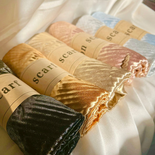 Foulards plissé brillant