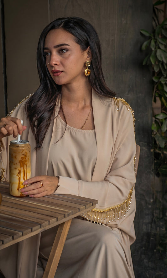 Kimono et sous robe - beige