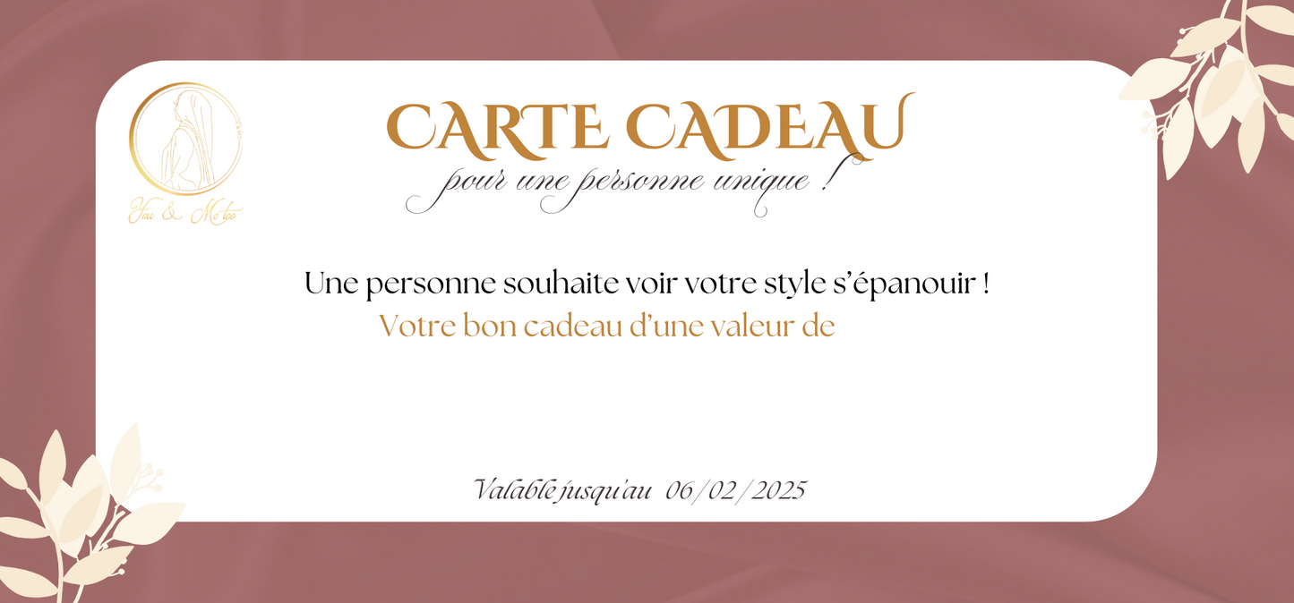 Carte Cadeau by You & Me Too