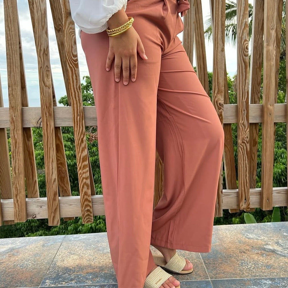 Pantalon souple et ample - Terracotta