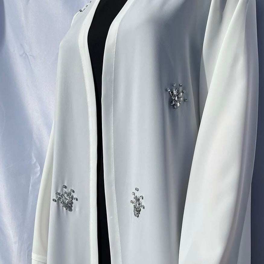 Kimono strass - blanc