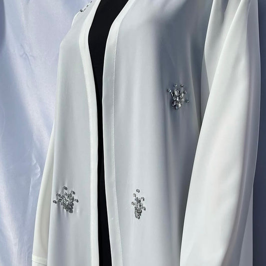 Kimono strass - blanc