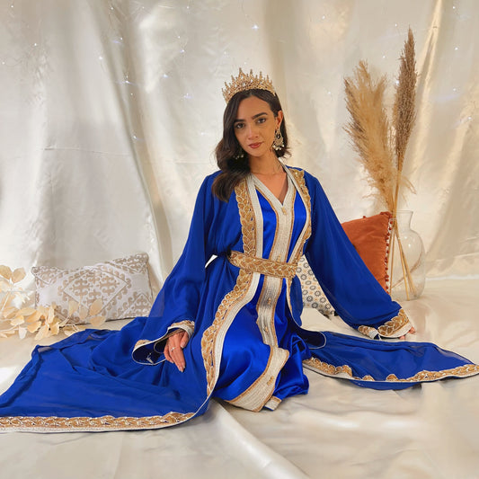 Caftan Sayyida - Bleu roi