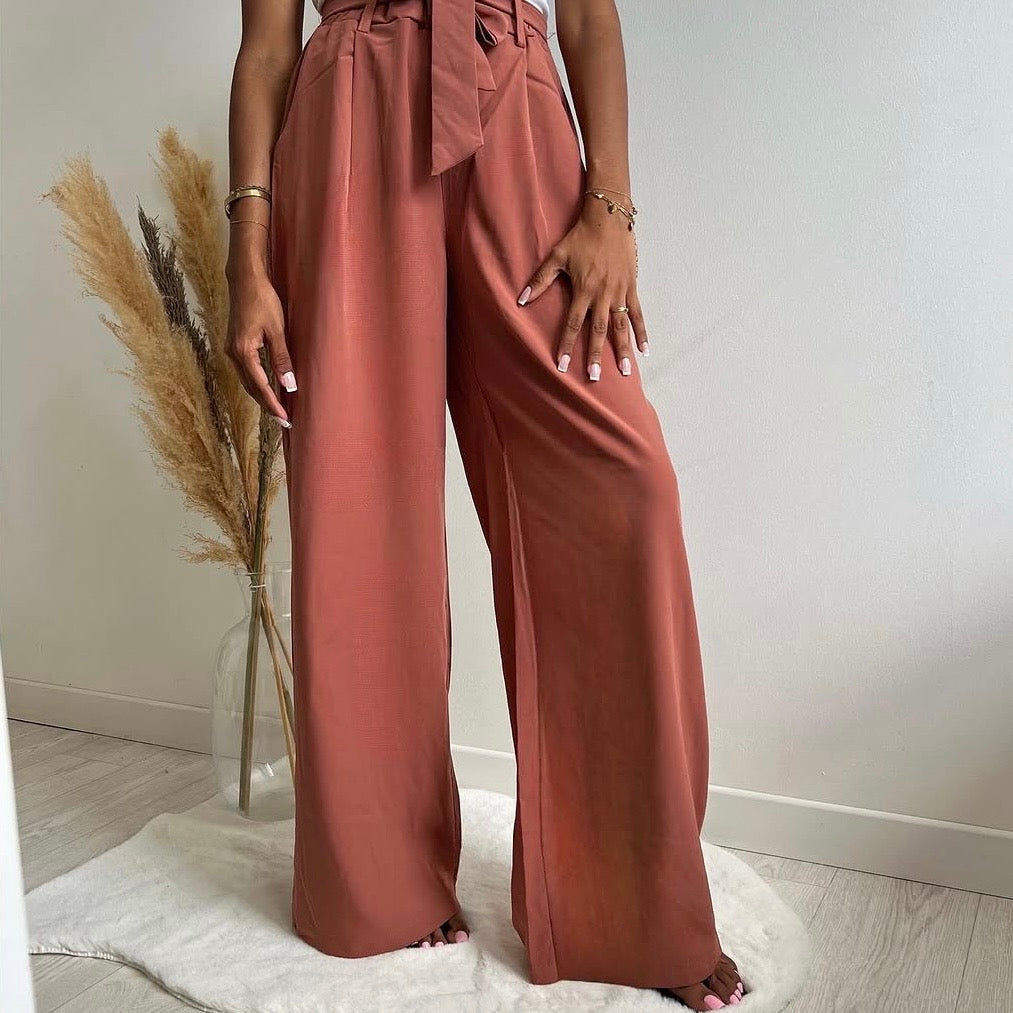 Pantalon souple et ample - Terracotta