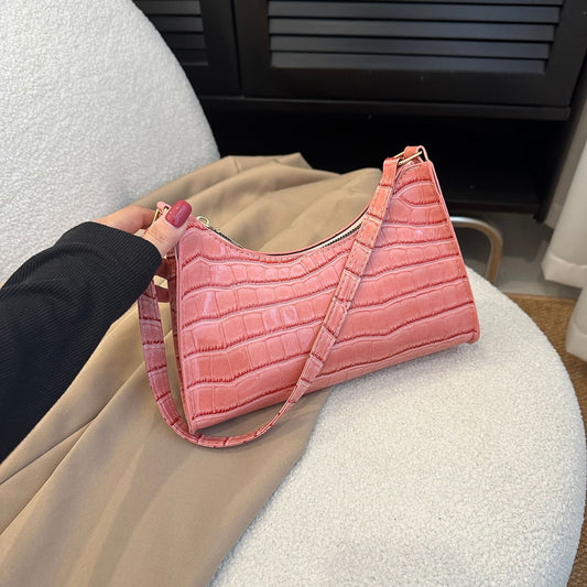 Sacoche faux cuir - rose
