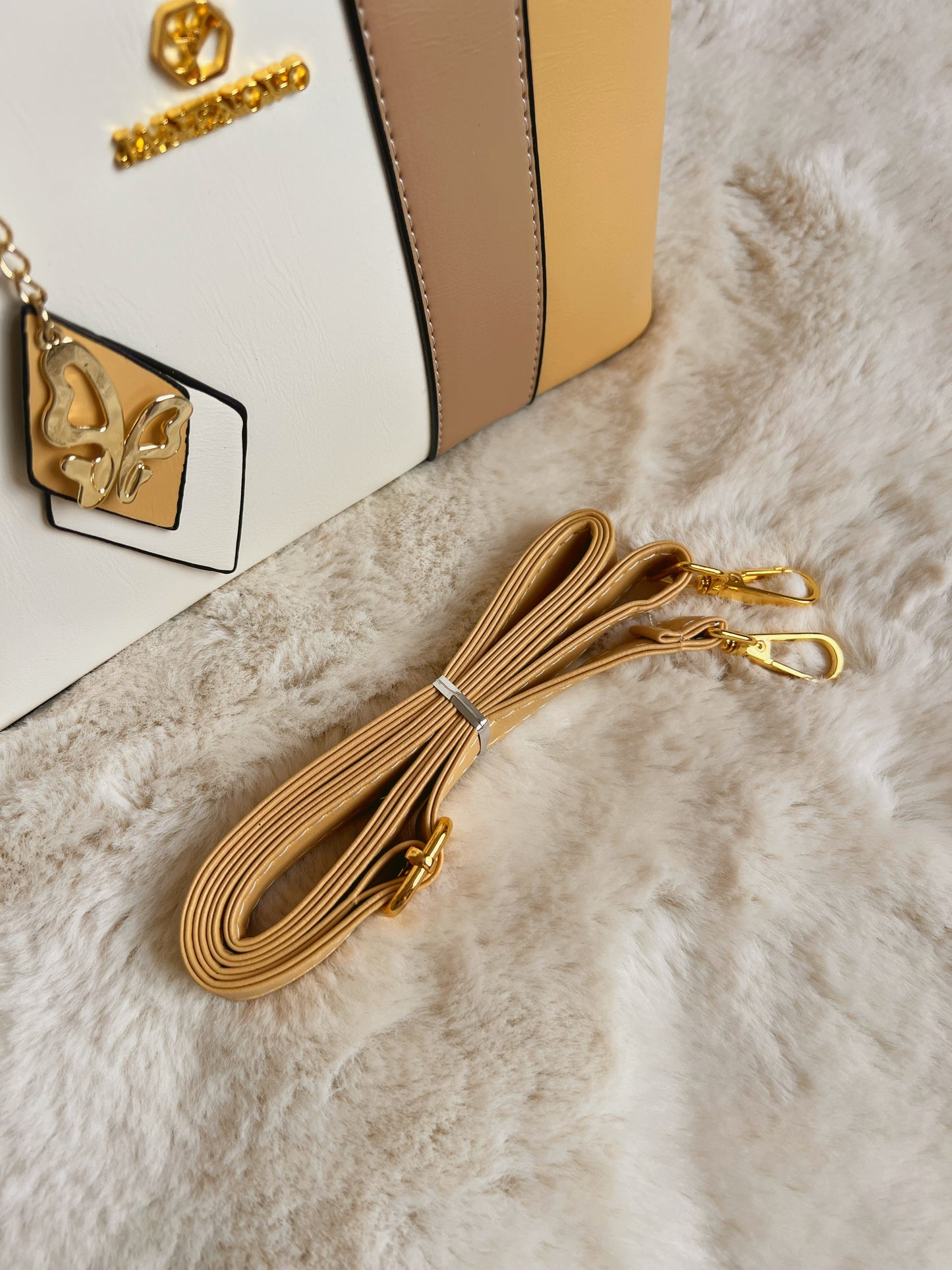 Sac "Vega" - Beige/Blanc/Camel
