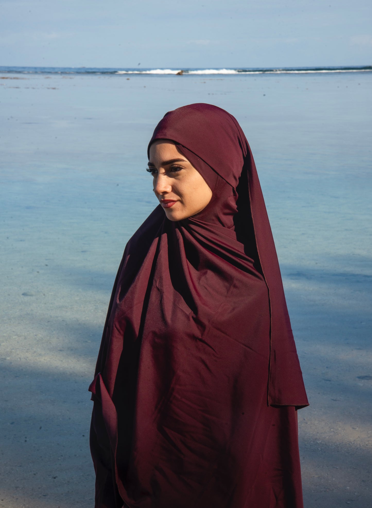 Burkini mi long - Prune