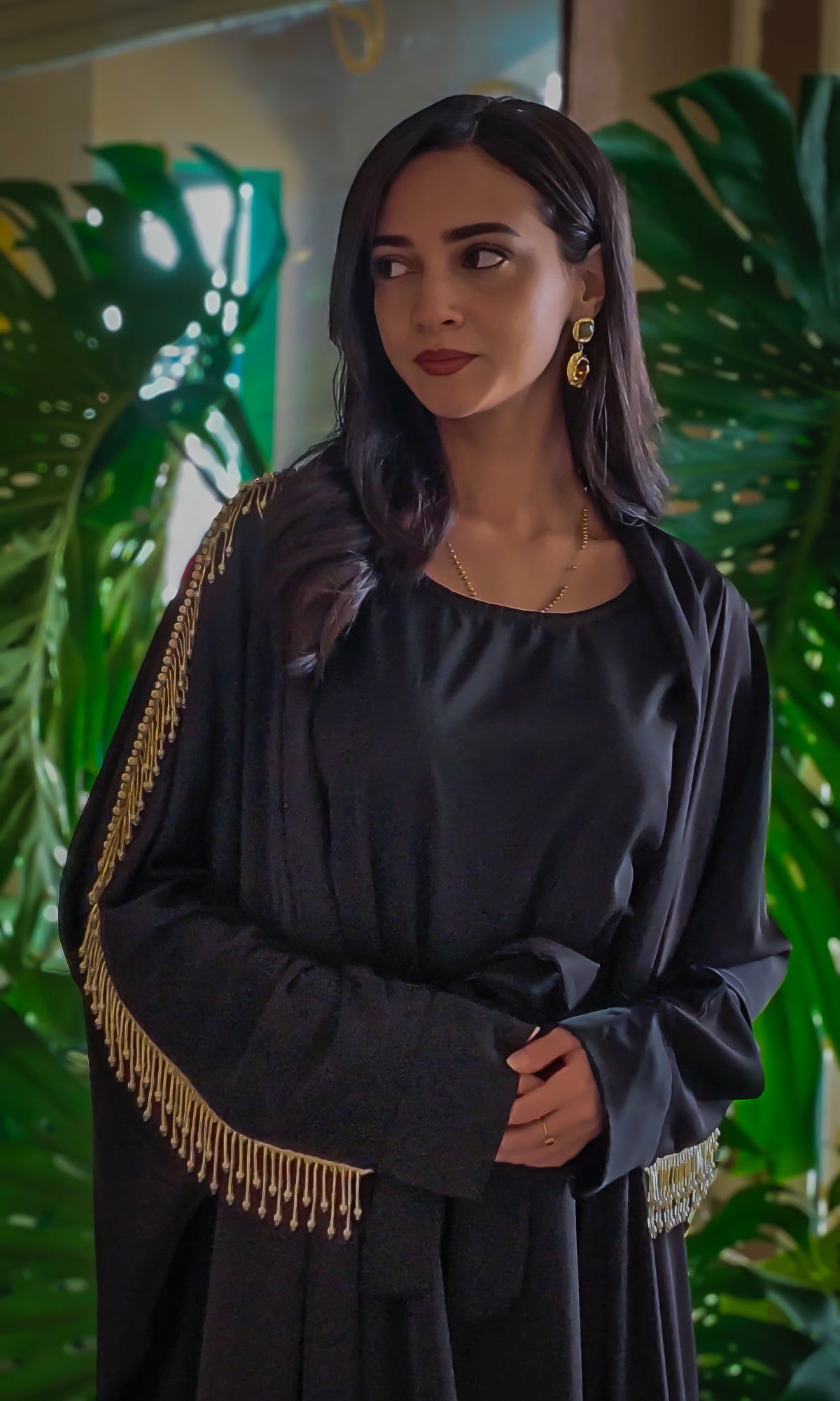 kimono 𝒫ℯ𝓇𝓁𝒶𝓎𝒶 + sous robe - Noir