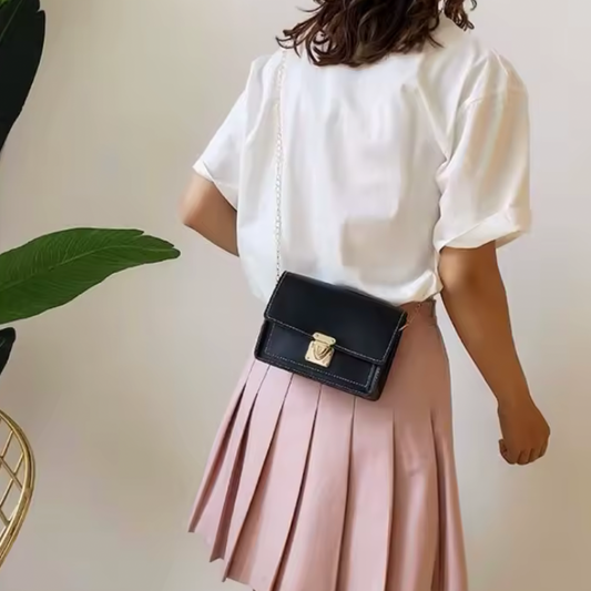 Sacoche imitation cuir - Noir