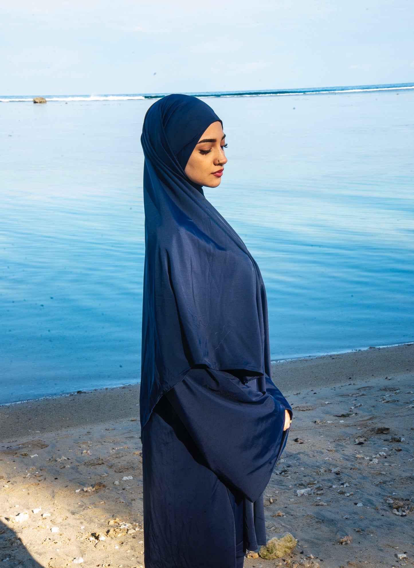 Burkini mi long - Marine
