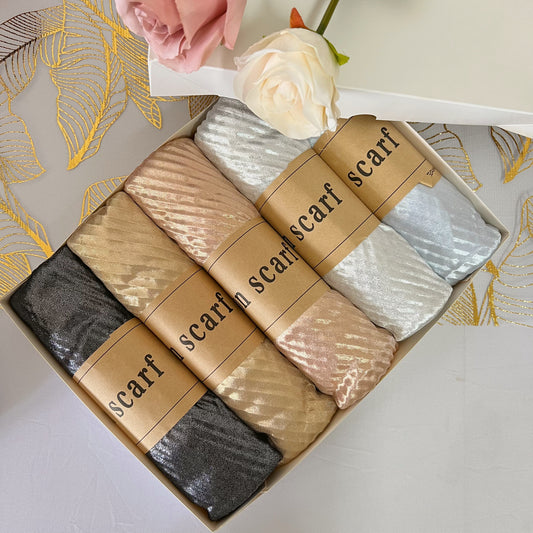 Foulards plissé brillant