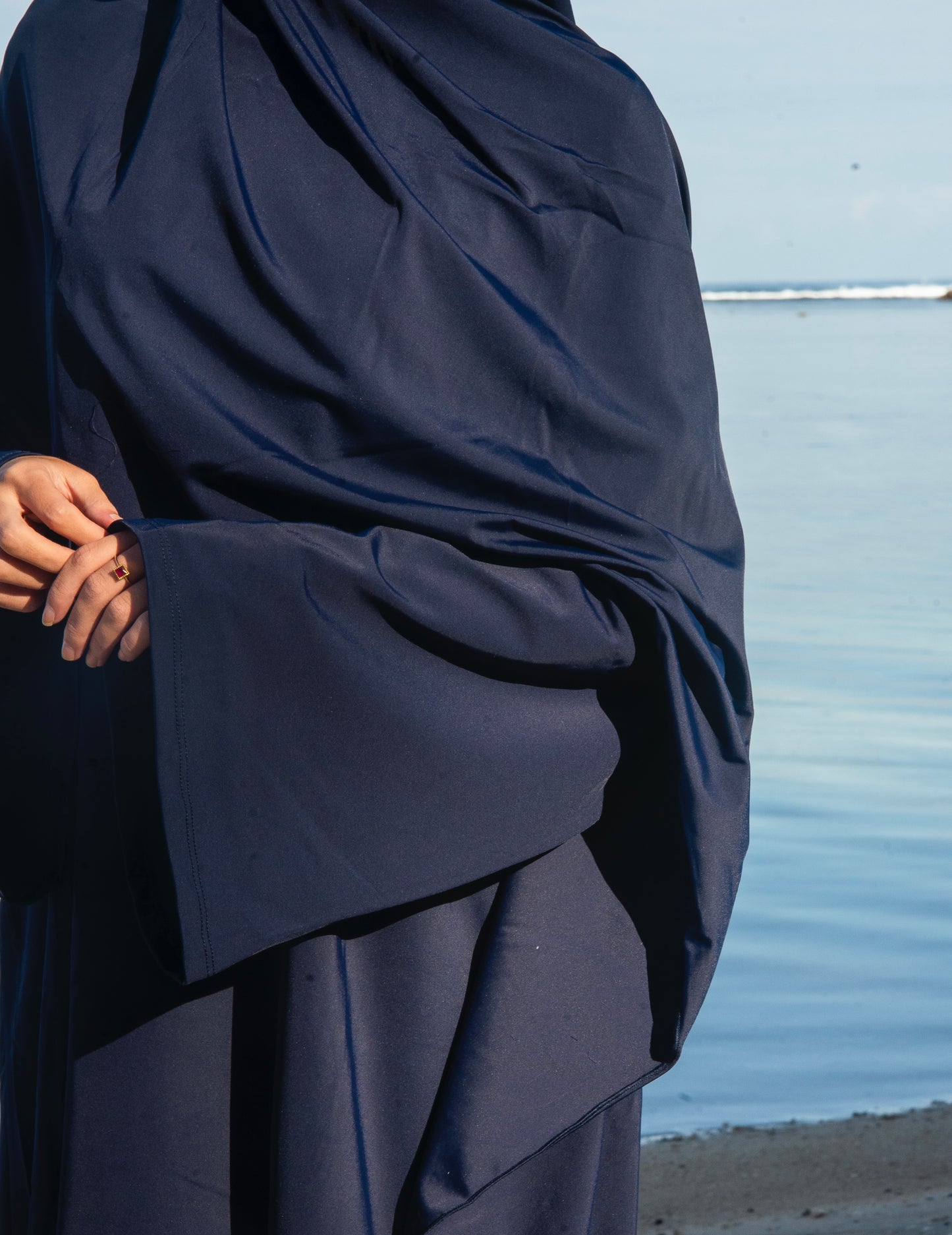 Burkini mi long - Marine