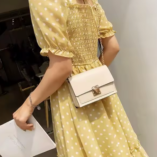 Sacoche imitation cuir - blanc