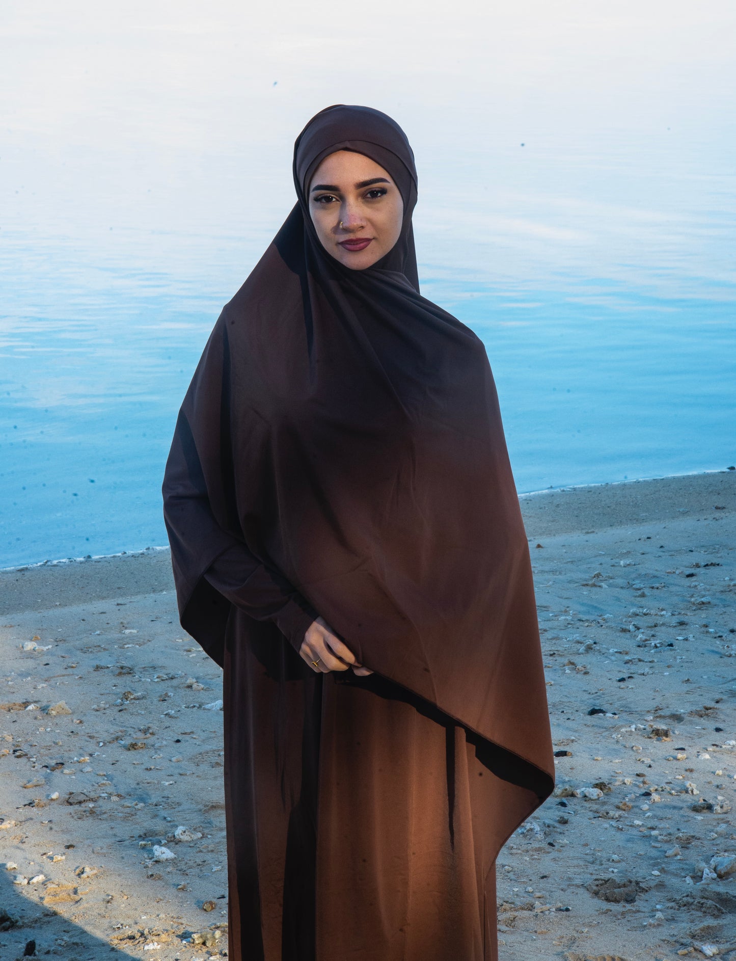 Burkini long - Marron chocolat
