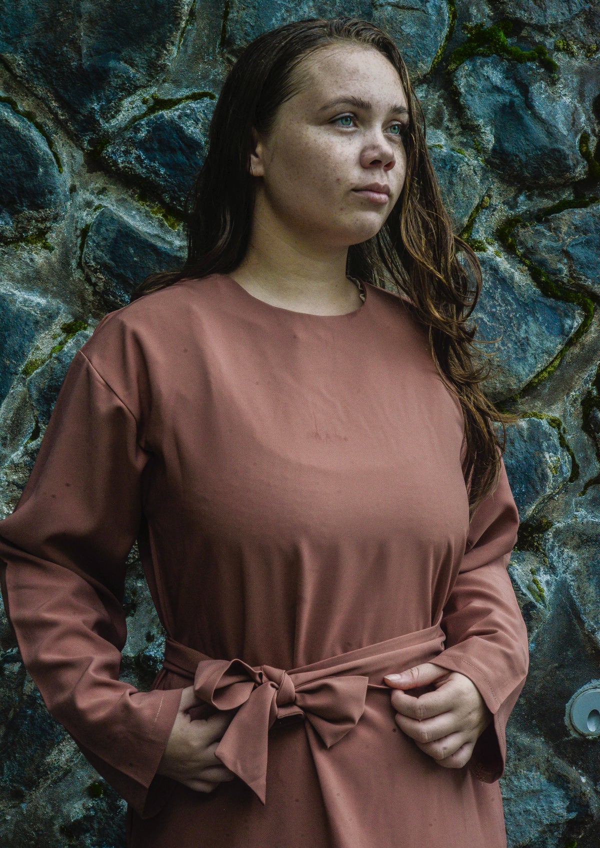Abaya longue - terracotta