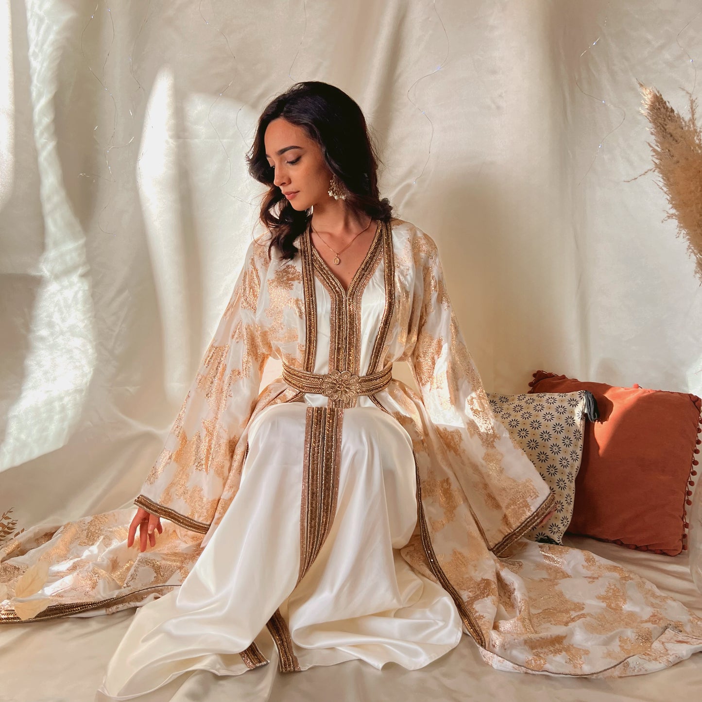 Caftan Salaama - Ivoire & Doré