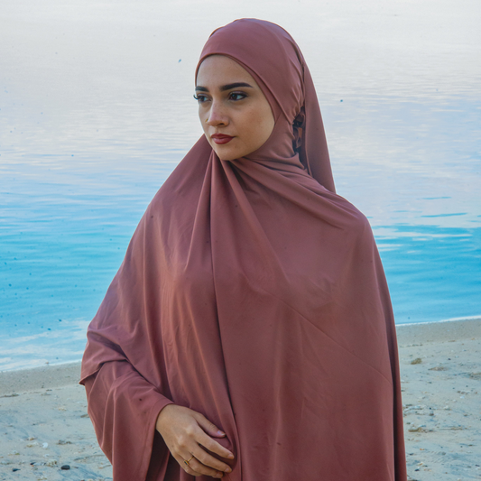 Burkini mi long - Terracotta