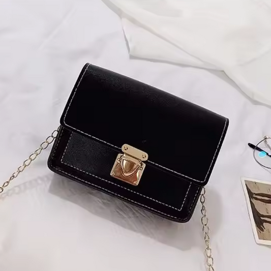 Sacoche imitation cuir - Noir