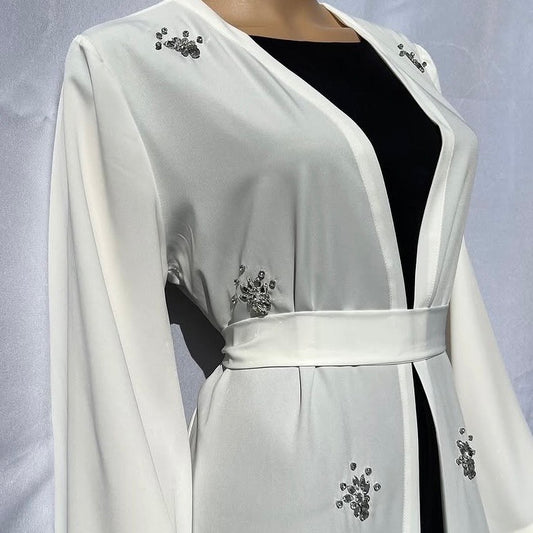 Kimono strass - blanc