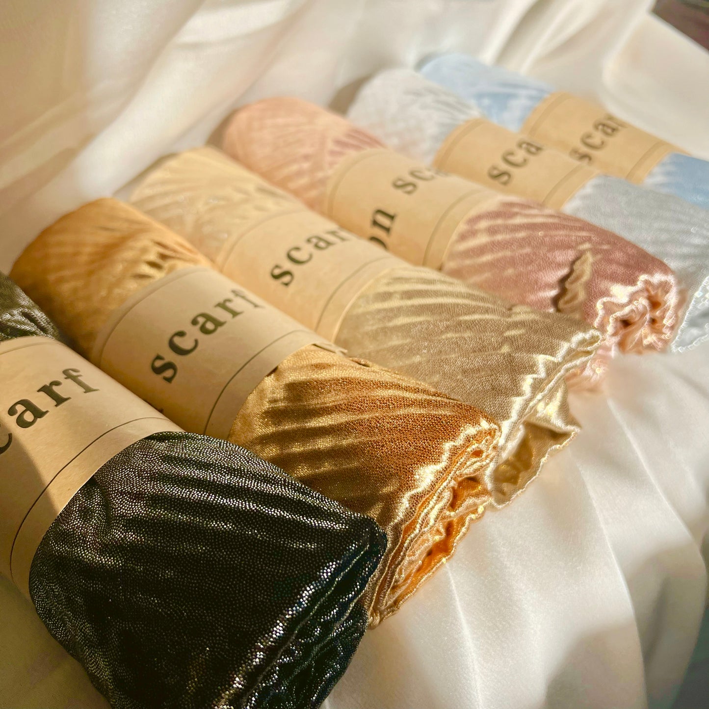 Foulards plissé brillant