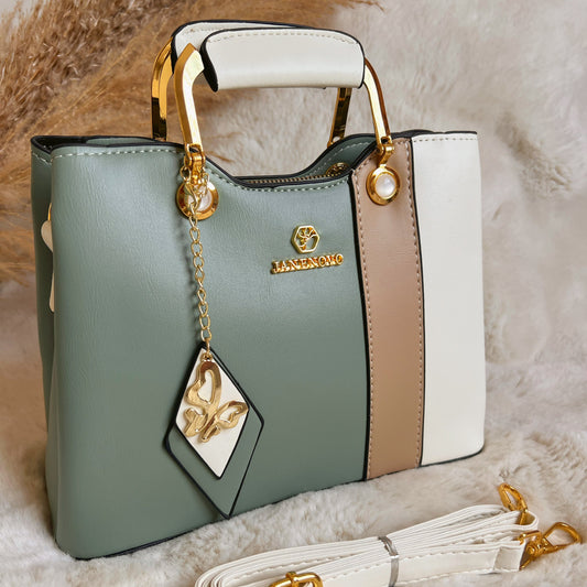Sac "Vega" - Blanc/Beige/Vert