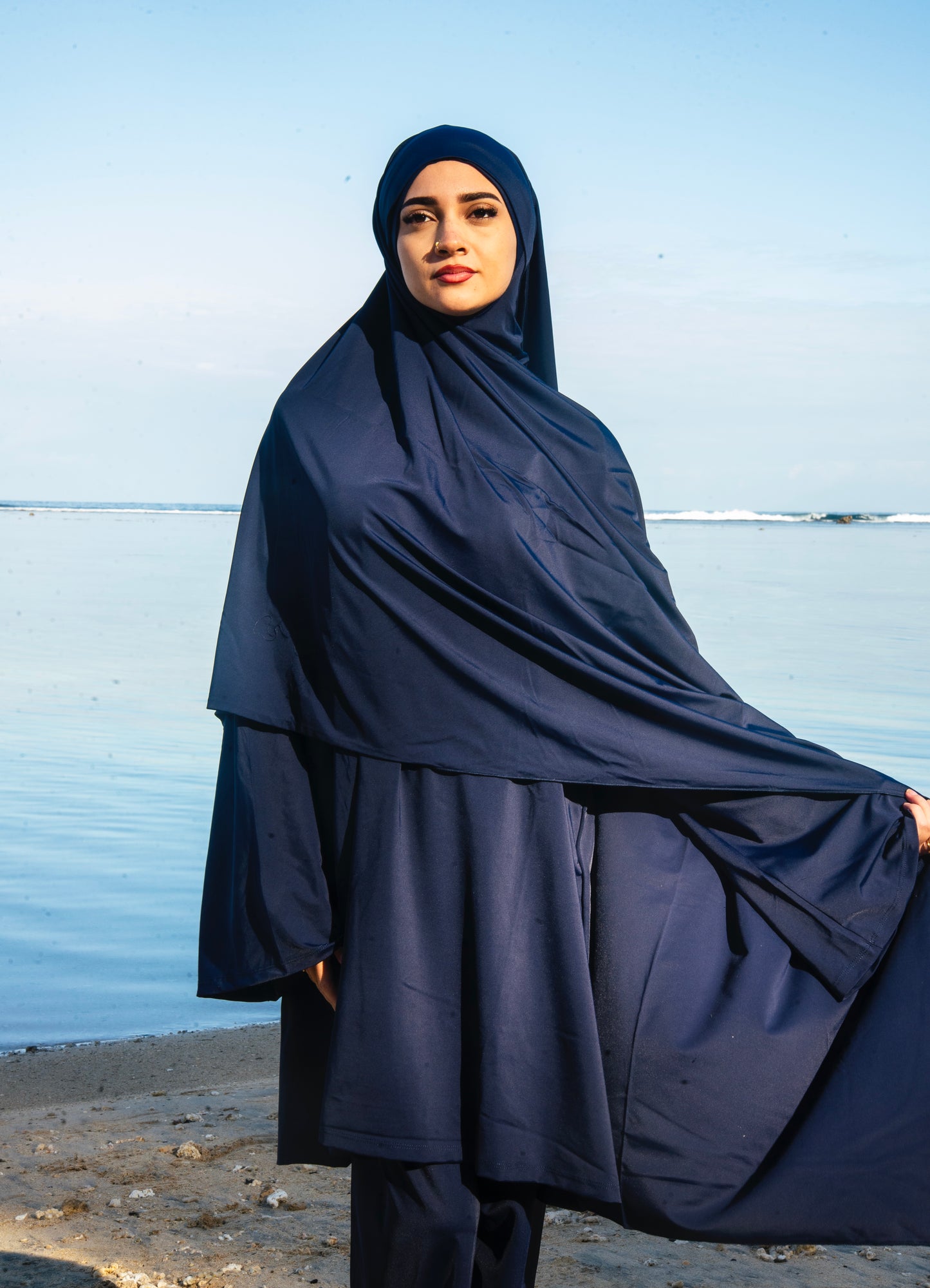 Burkini mi long - Marine