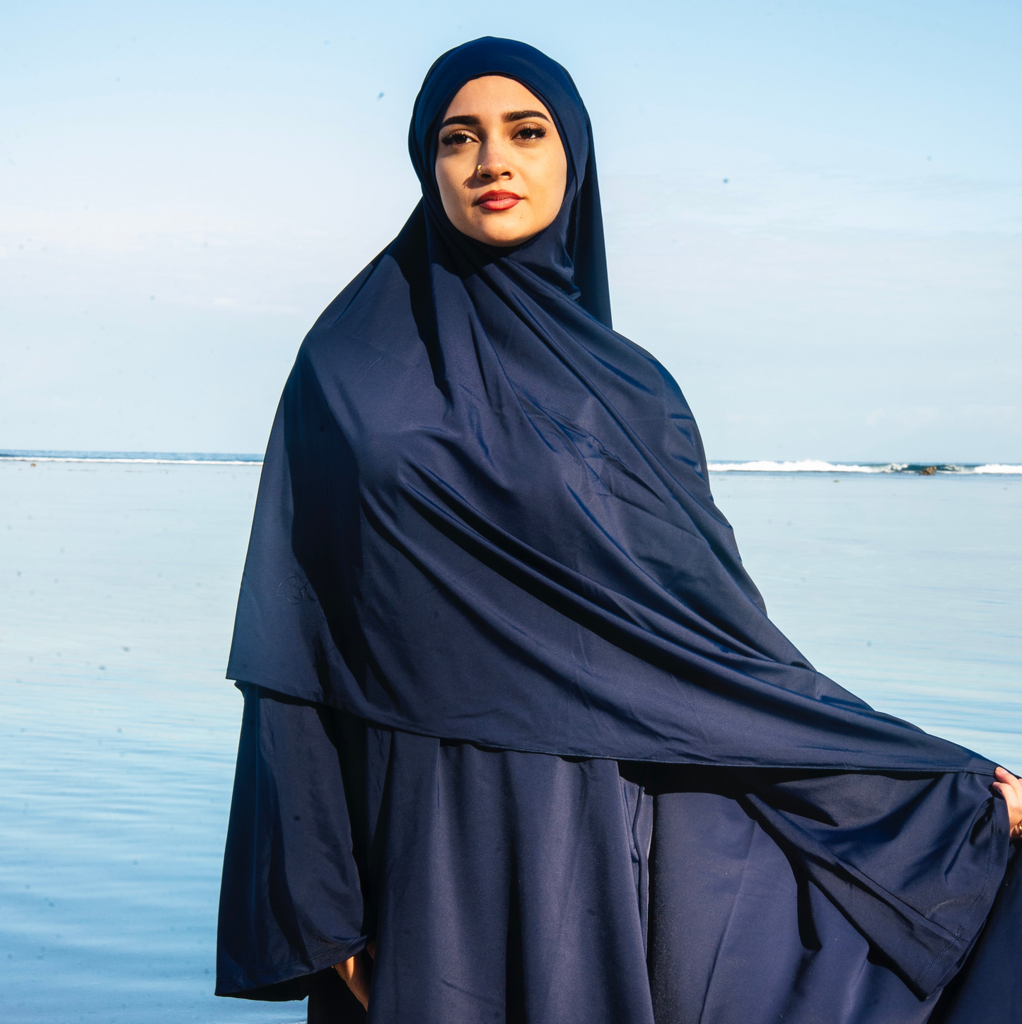 Burkini mi long - Marine