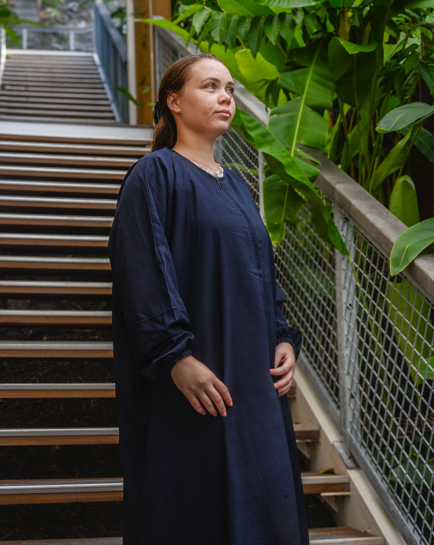 Abaya « Rahma » - Bleu nuit