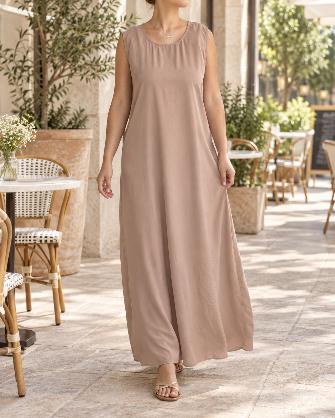 kimono 𝒫ℯ𝓇𝓁𝒶𝓎𝒶 + sous robe - café