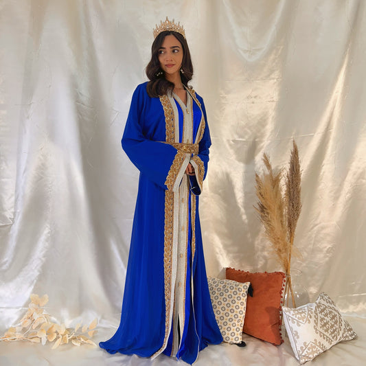 Caftan Sayyida - Bleu roi