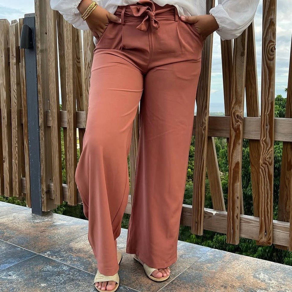 Pantalon souple et ample - Terracotta