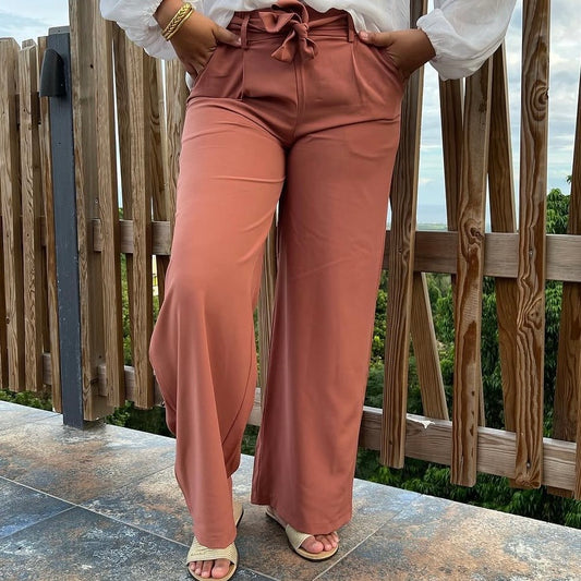 Pantalon souple et ample - Terracotta