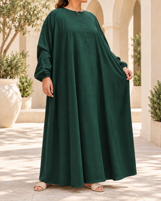 Abaya « Rahma » - vert sapin