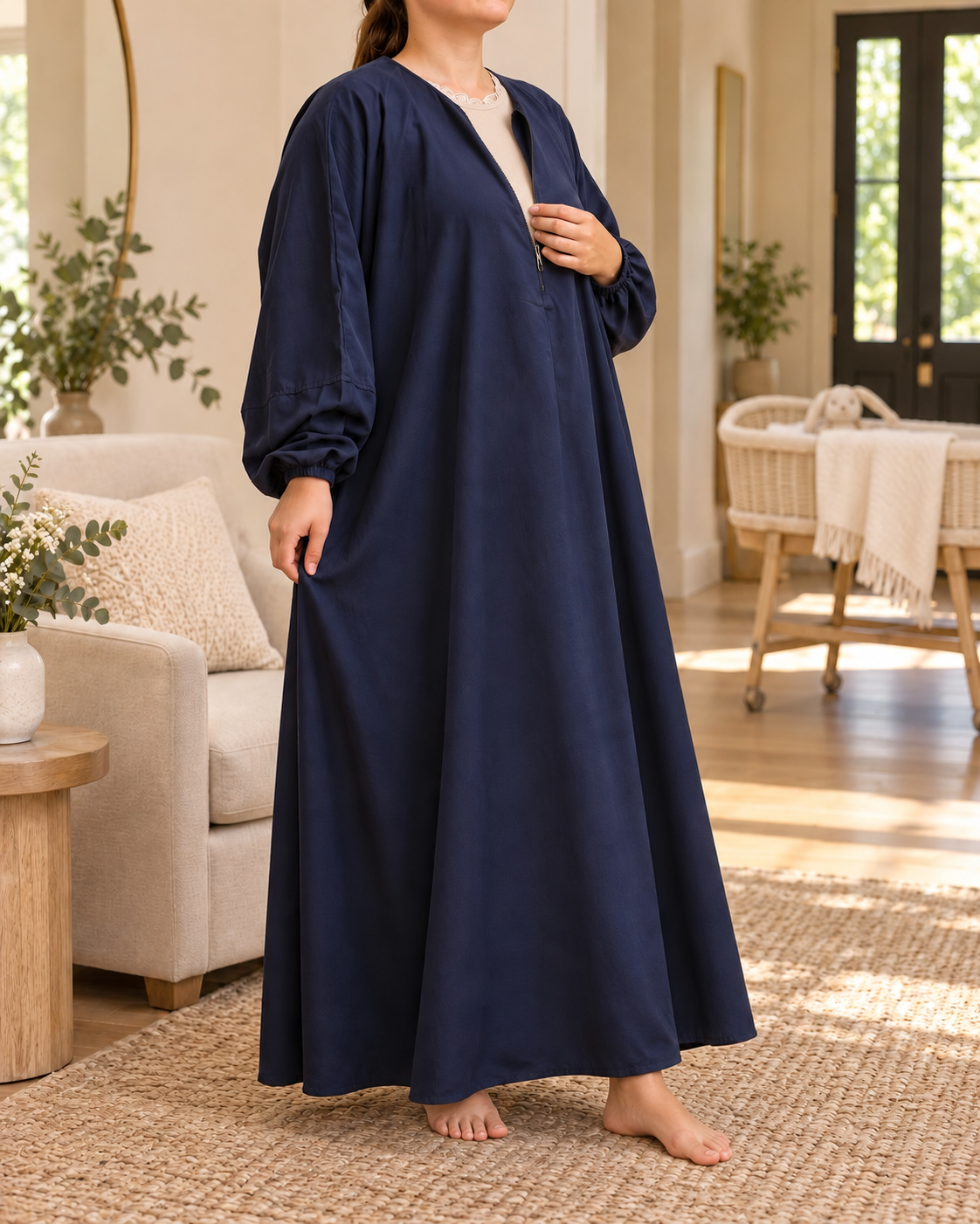 Abaya « Rahma » - Bleu nuit