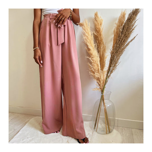 Pantalon souple et ample - vieux  rose